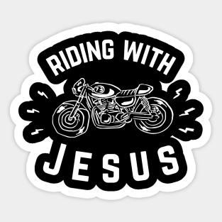 Riding With Jesus Sticker